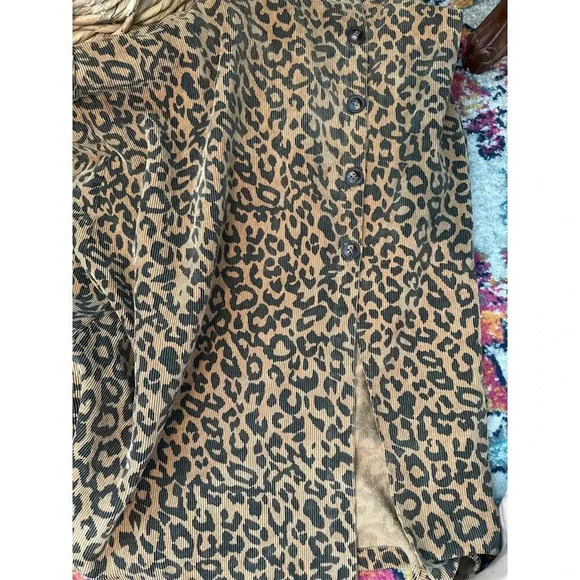 Lush Tan & Black Sleeveless Leopard Print Knee Length Dress Size Large - Picture 5 of 5